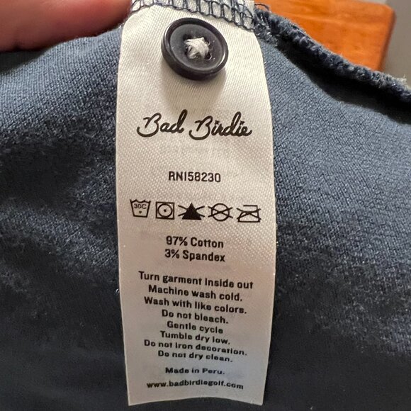 Bad Birdie Country Club Golf Polo Shirt Short Sleeve Blue Men's size XL - Picture 6 of 8